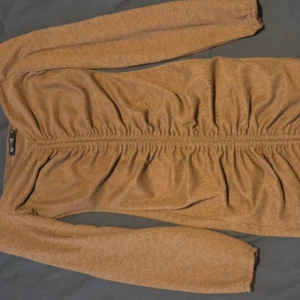 Brun långärmad klänning från NLY One - Säljer en brun långärmad klänning från NLY One i storlek XS. Klänningen har rynkade detaljer längs mitten och är figurnära med stretchigt material. Perfekt för dig som gillar en enkel men snygg look.