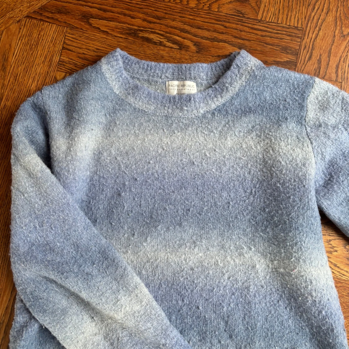 Ljusblå stickad tröja från Pull&Bear - 1