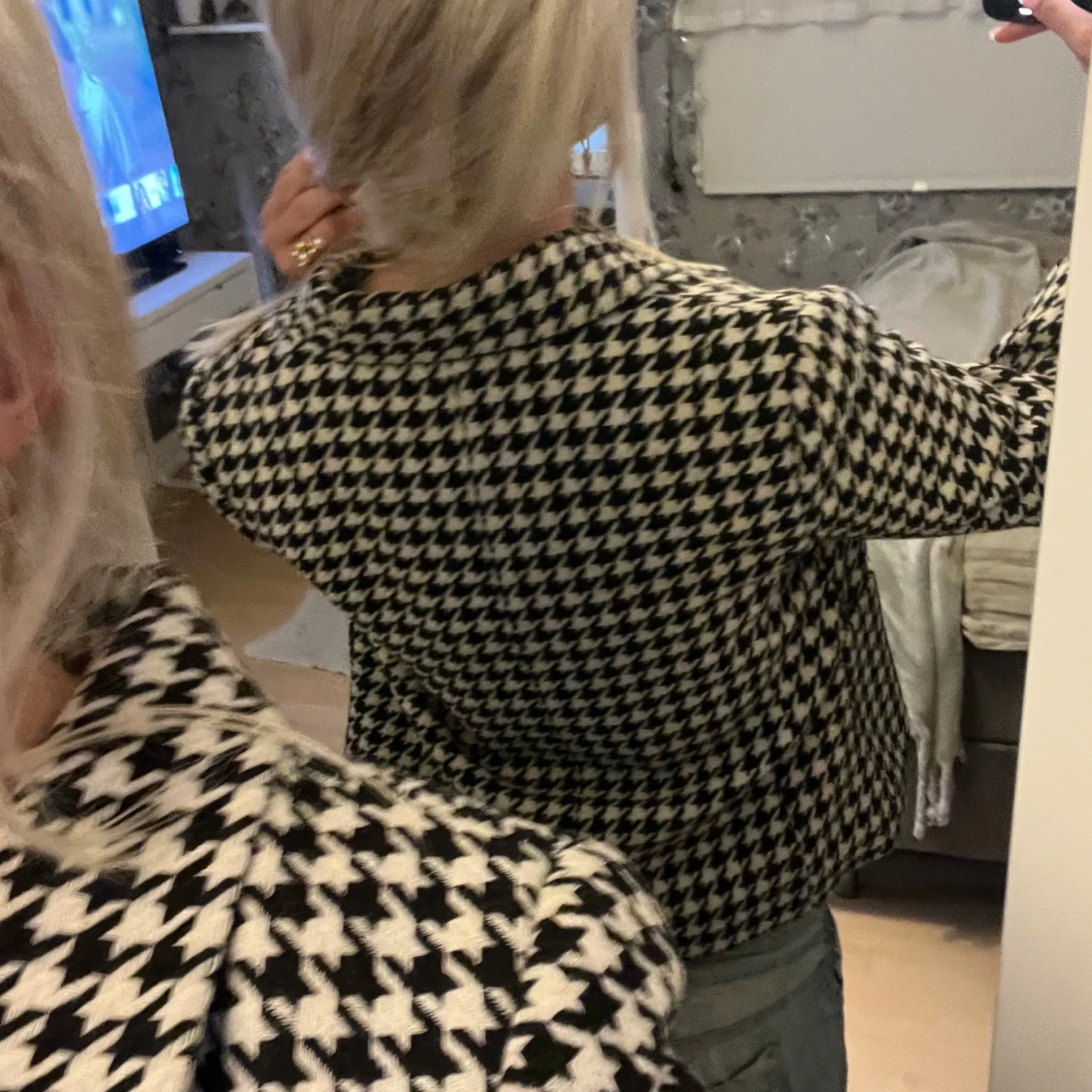 Rutig kavajjacka i svart och vitt - 2