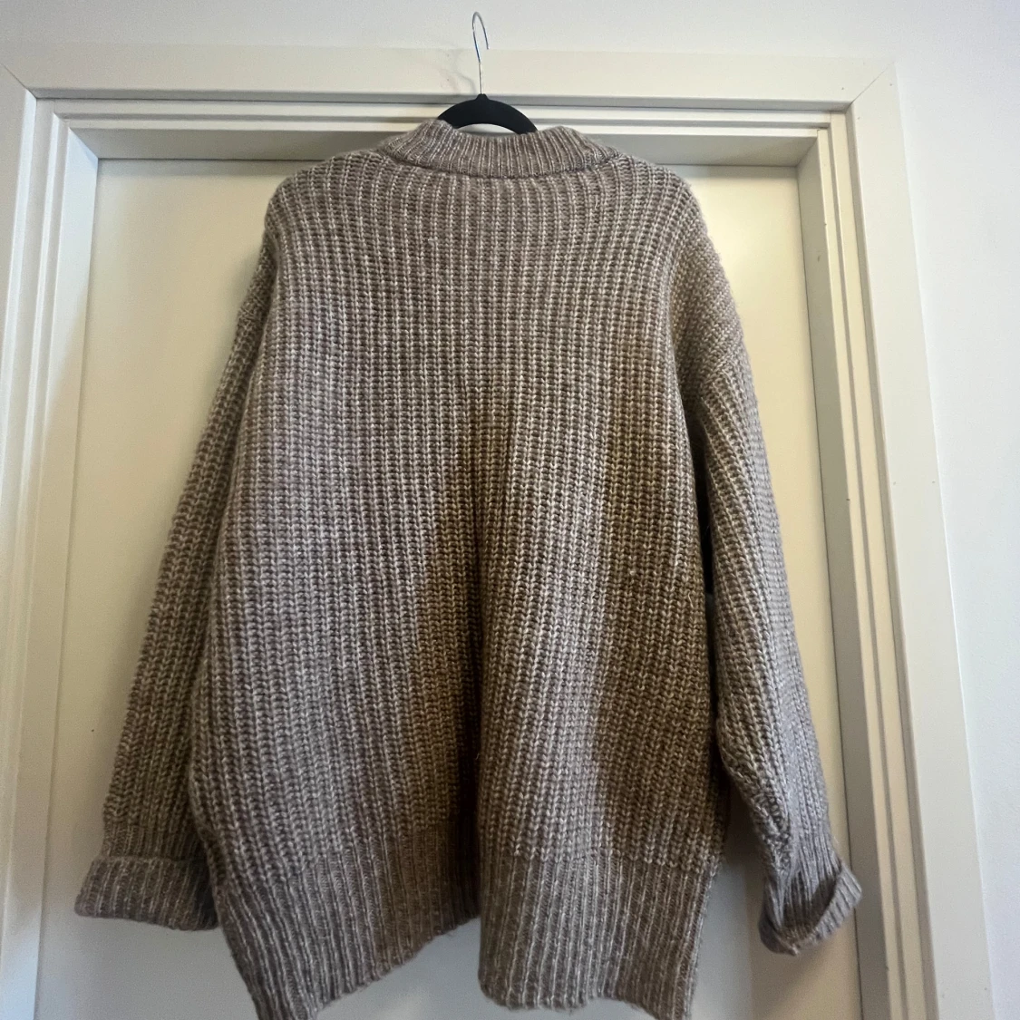 Beige stickad kofta - 2