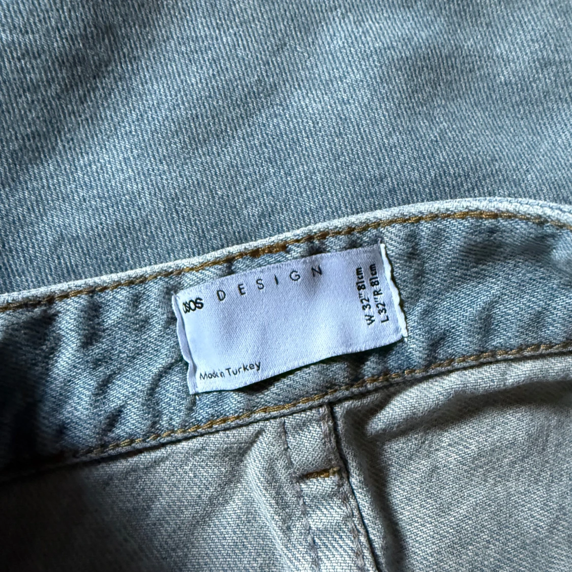 Ljusblå wide jeans från ASOS DESIGN - 3