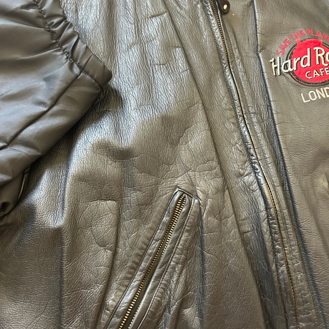 Svart Hard Rock Cafe skinnjacka XL - 2