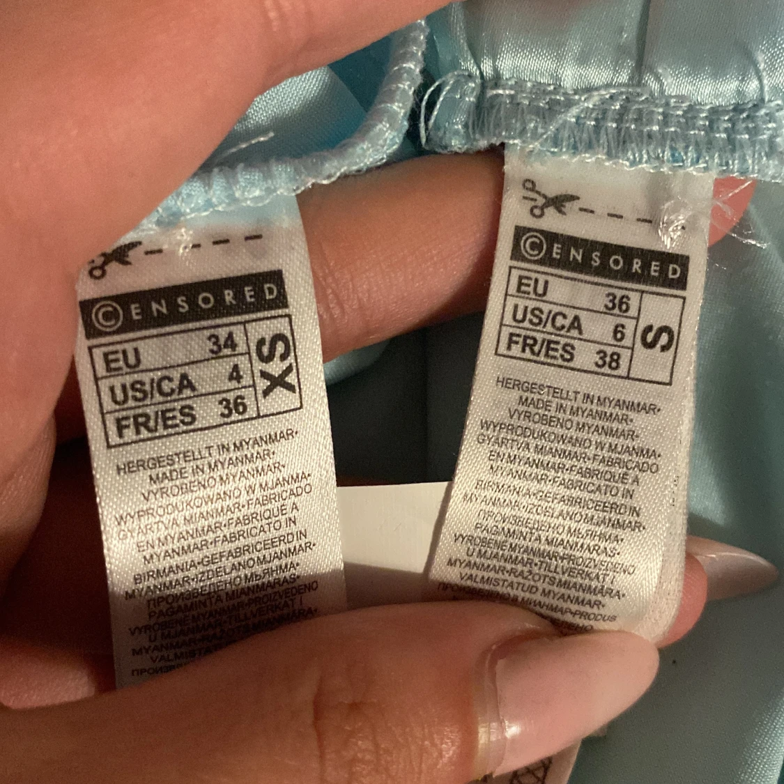 Ljusblå satin linnetopp från Censored - 2