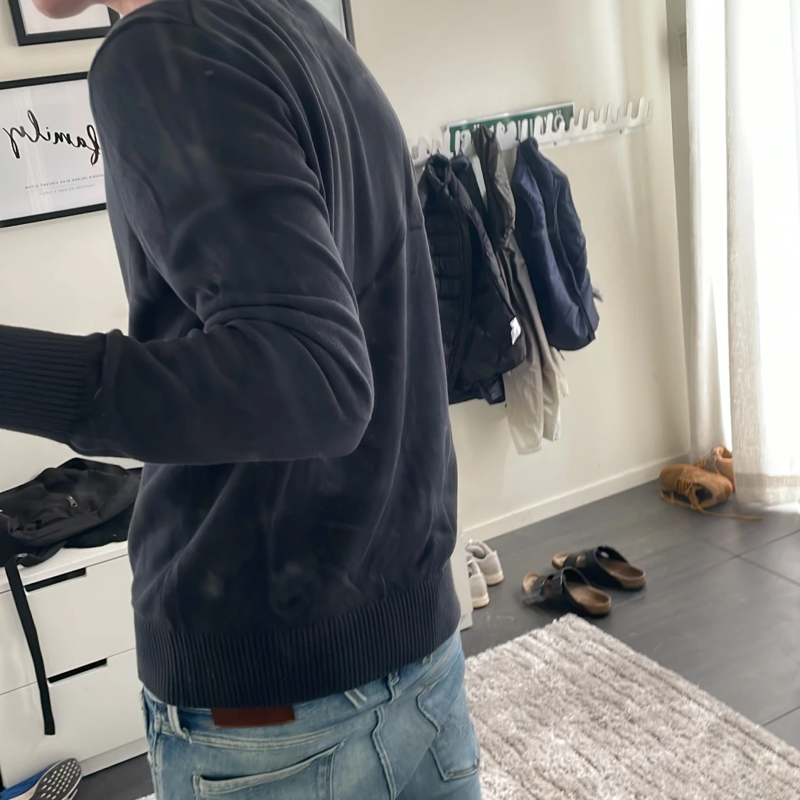 Svart stickad tröja från Morris - 1