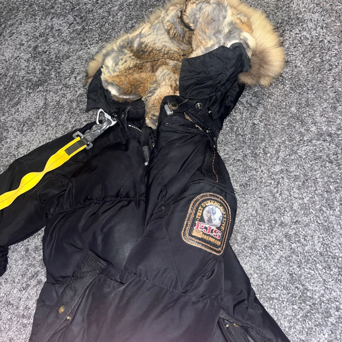 Svart lång dunjacka Parajumpers XS - 3