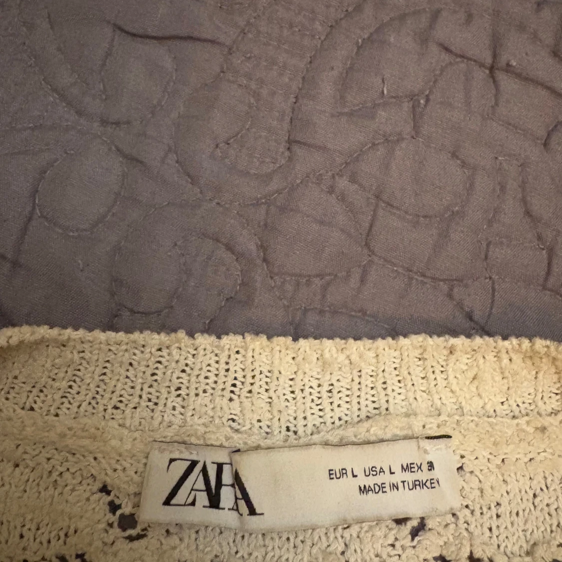 Vit stickad topp från Zara - 2