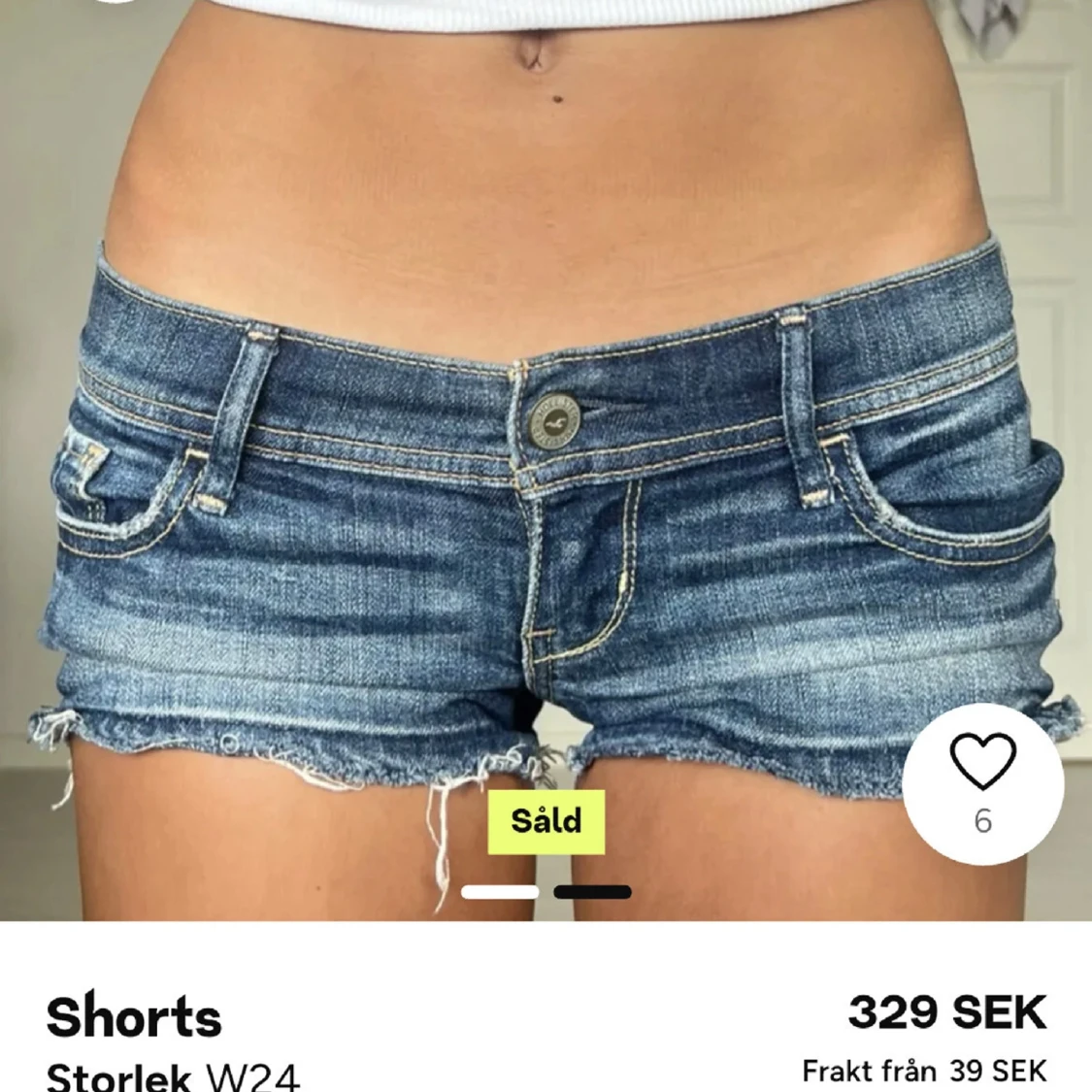 Blå jeansshorts