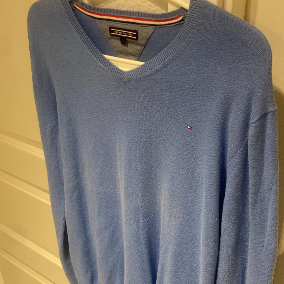 Blå stickad tröja Tommy Hilfiger - 1