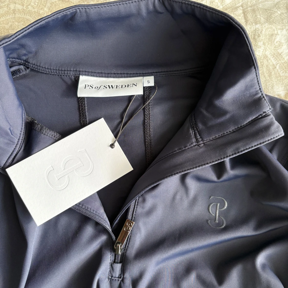 Mörkblå half zip tröja PS of Sweden - 1