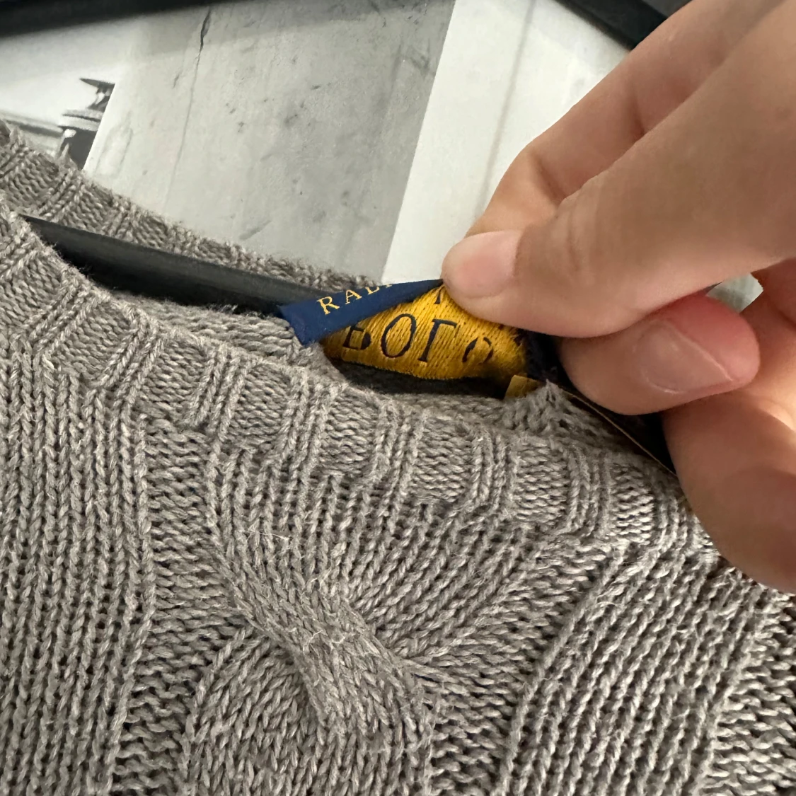 Grå kabelstickad tröja Polo Ralph Lauren - 2