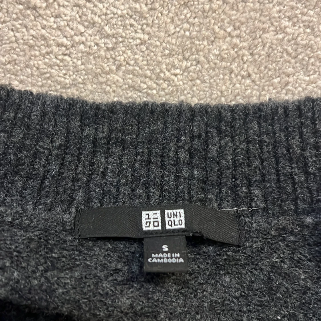 Grå kofta från Uniqlo i ull - 1