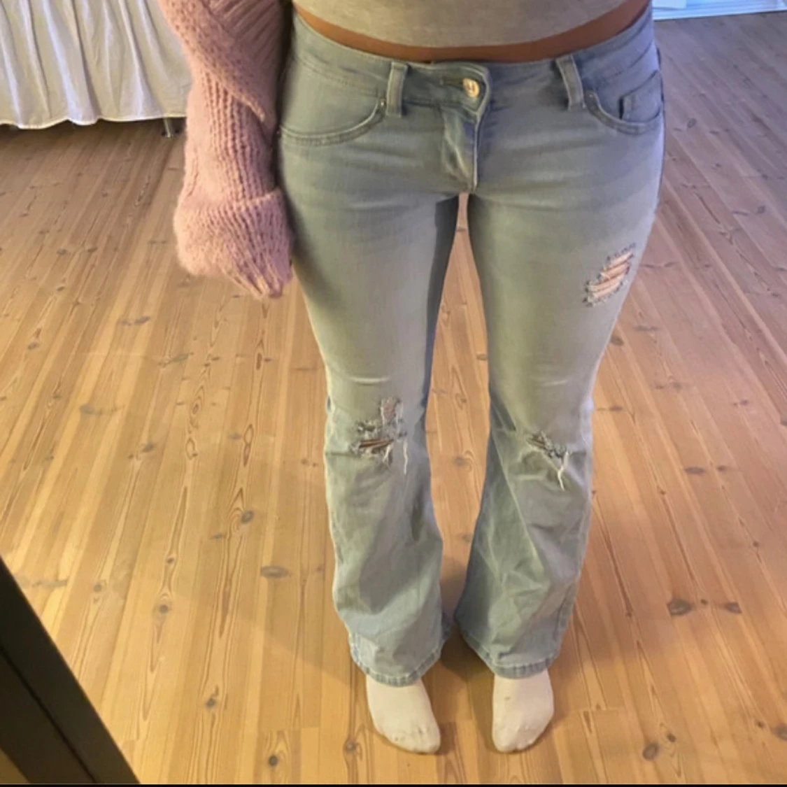Lågmidjade bootcut jeans