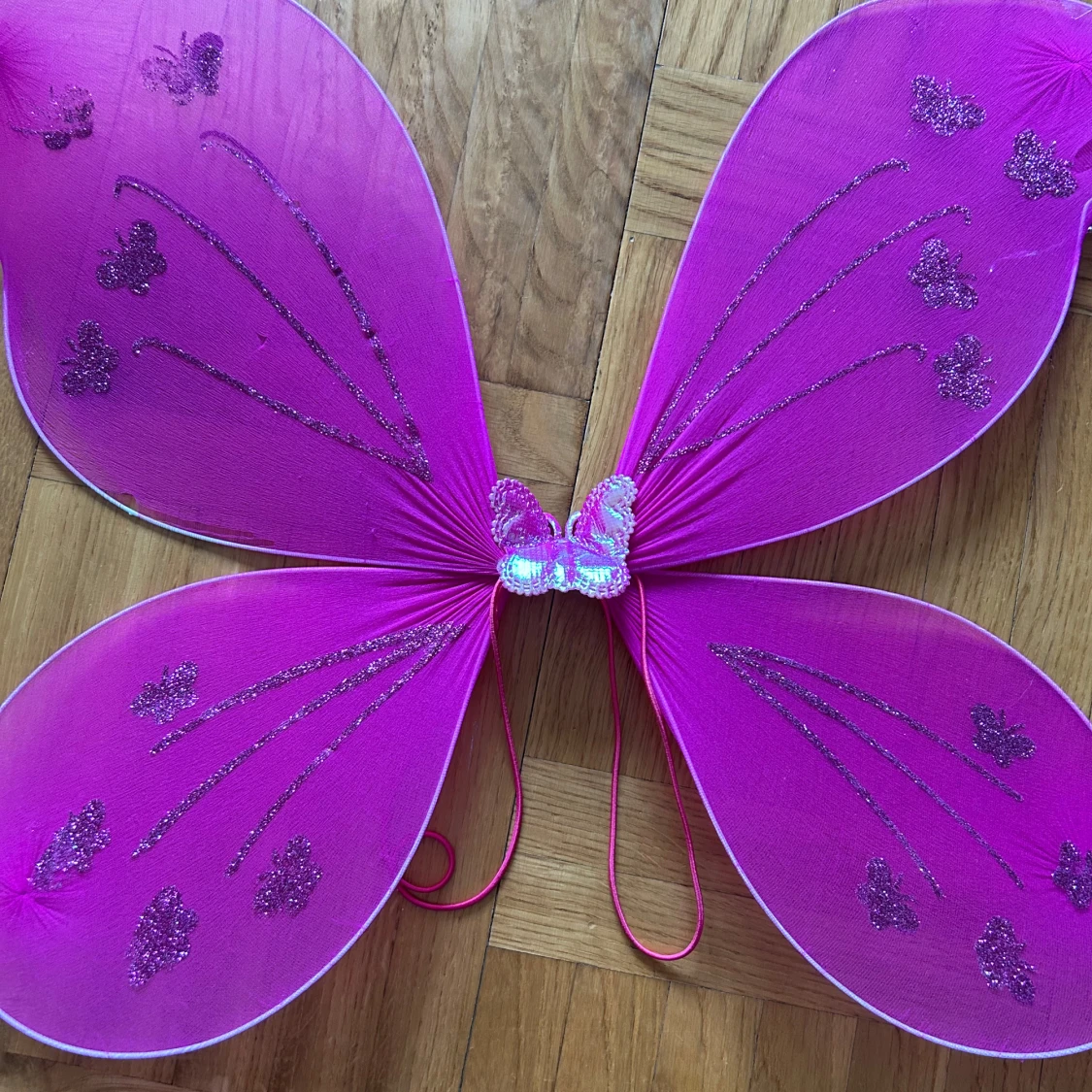 Rosa fjärilsdiadem med vingar - 1