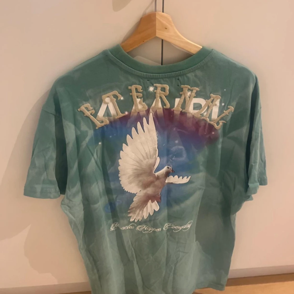 Grön AMIRI t-shirt med duva och tryck - 2