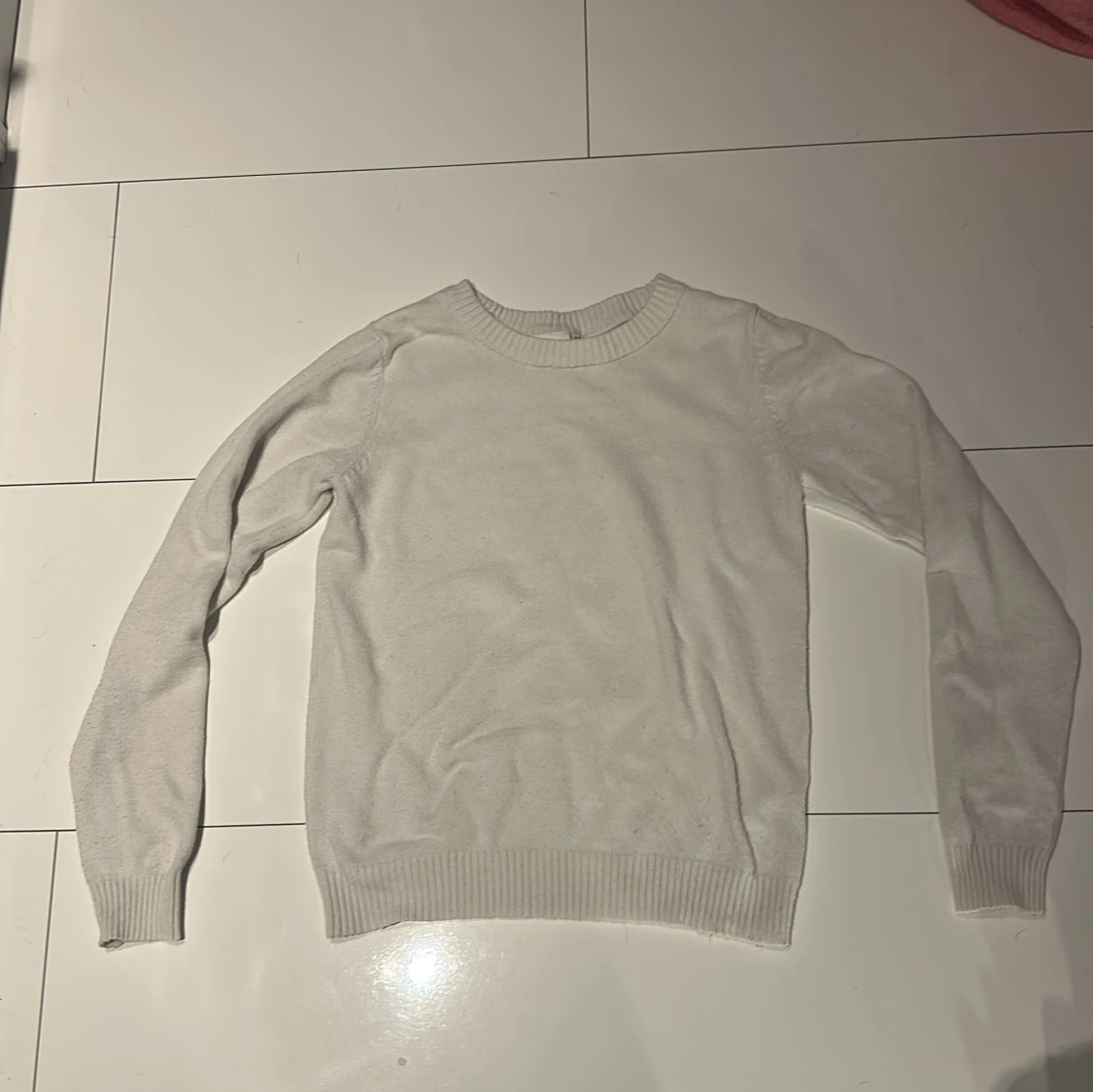 Vit stickad tröja från VILA XS