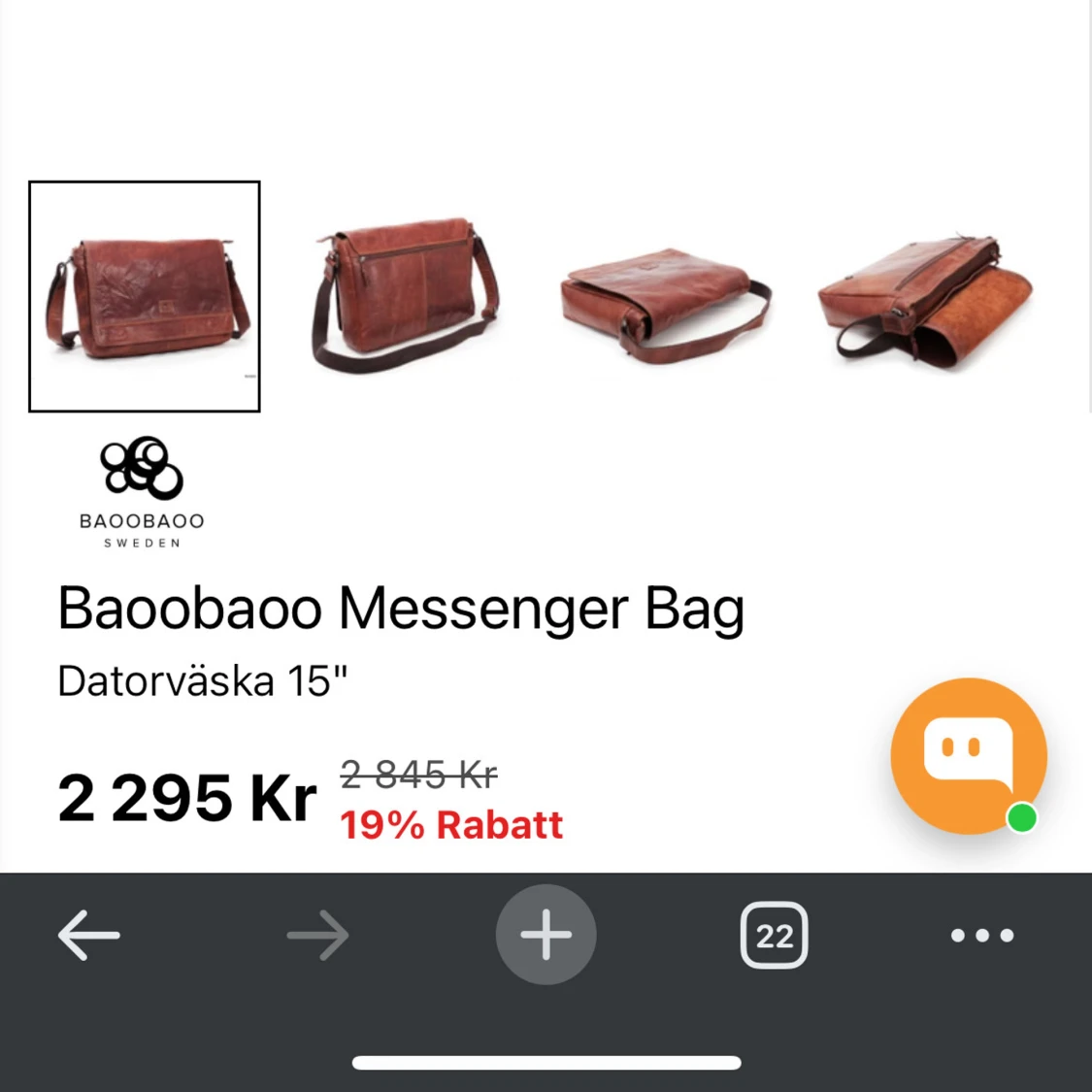 Brun axelväska i läder från BaooBaoo - 4