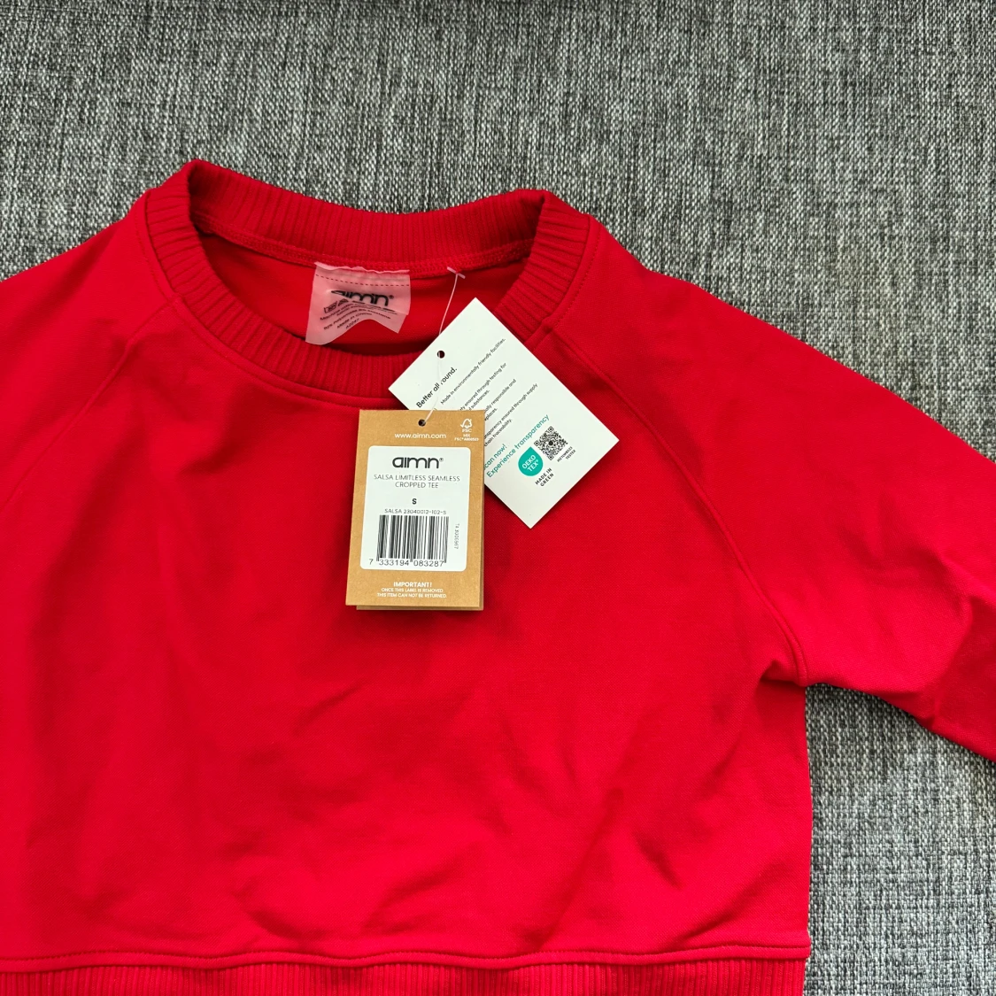 Röd croppad tröja Aim'n - 2