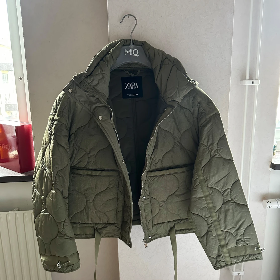 Grön quiltad jacka Zara - 3