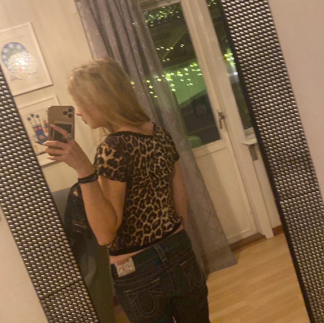 Leopardmönstrad topp - 90