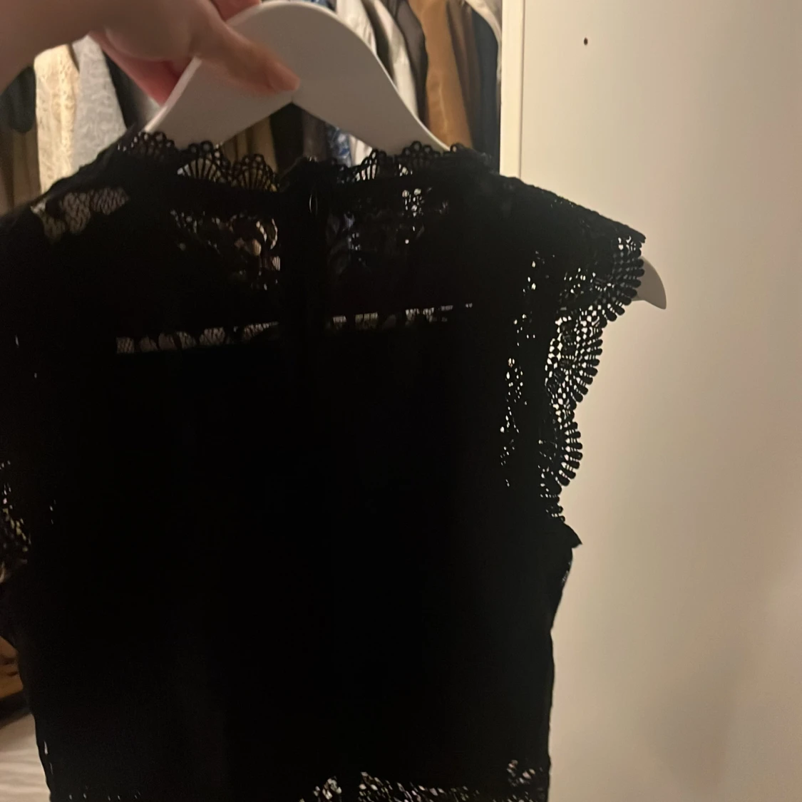 Svart spets blus - 91