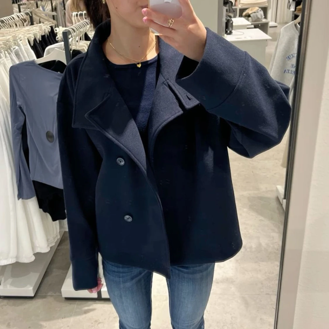 Mörkblå kappa - 90