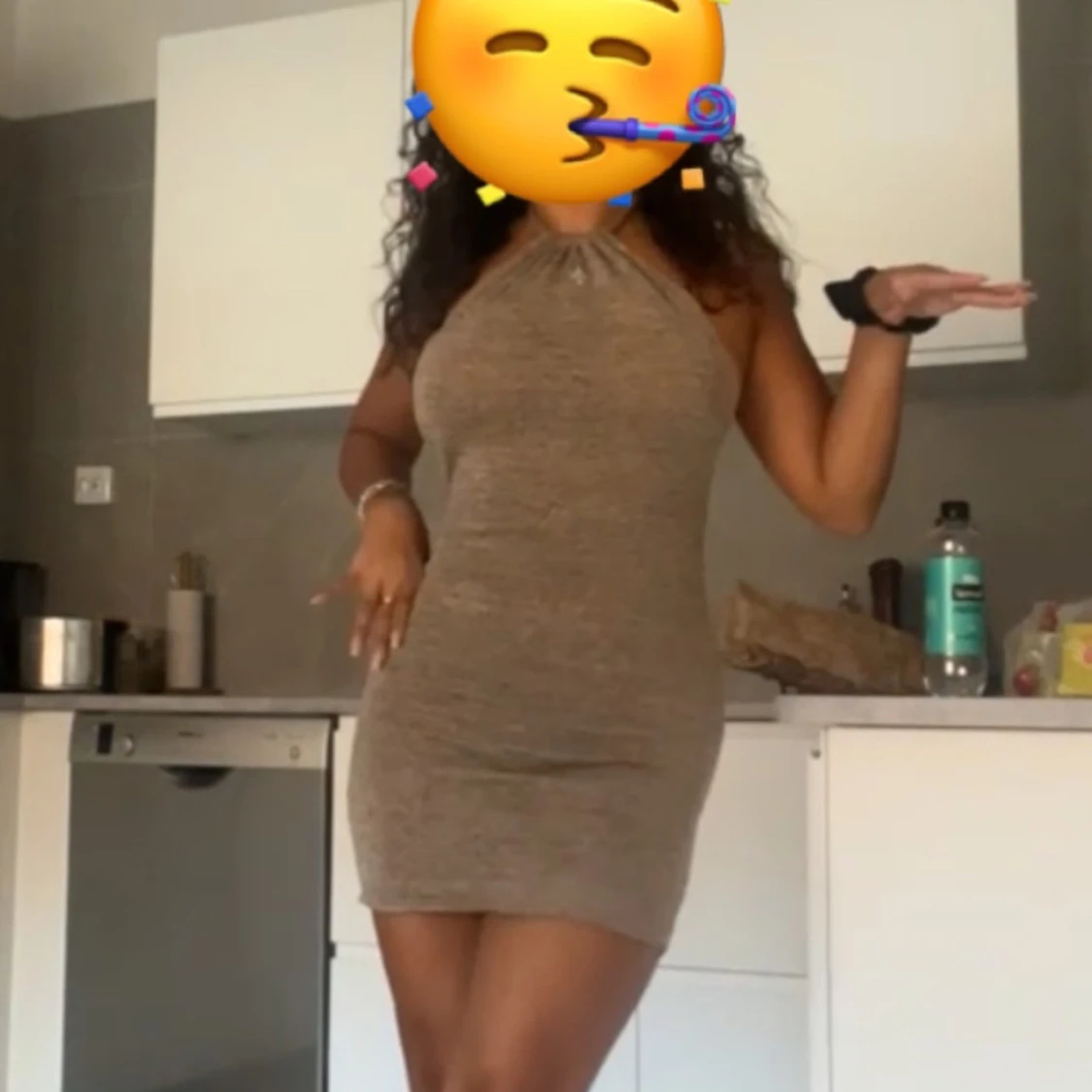 Brun klänning från NLYONE