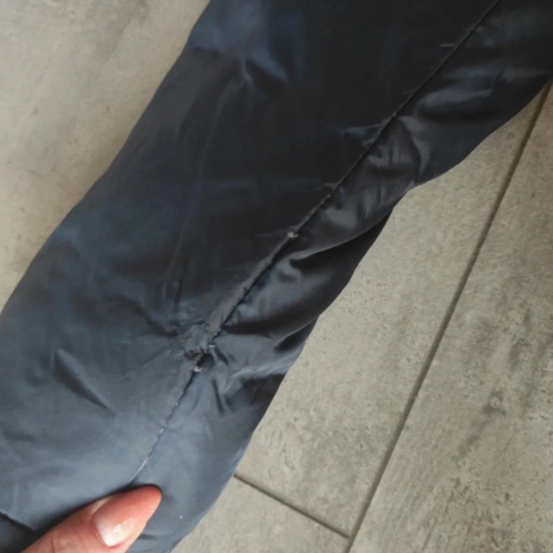 Grå/grå dunjacka med knäppning - 2