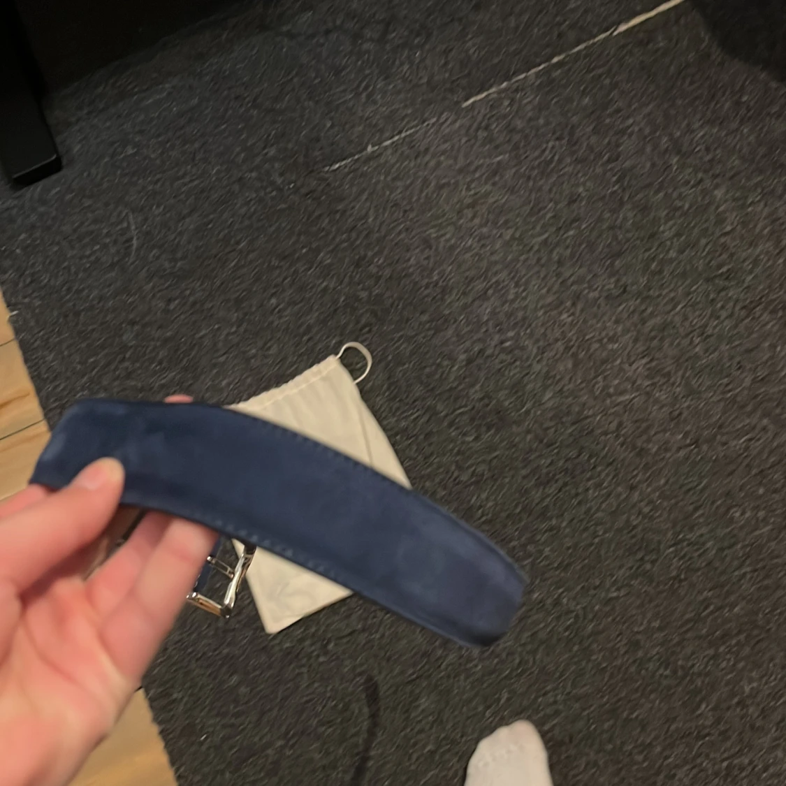  Blått mocka bälte från OneWear - 2