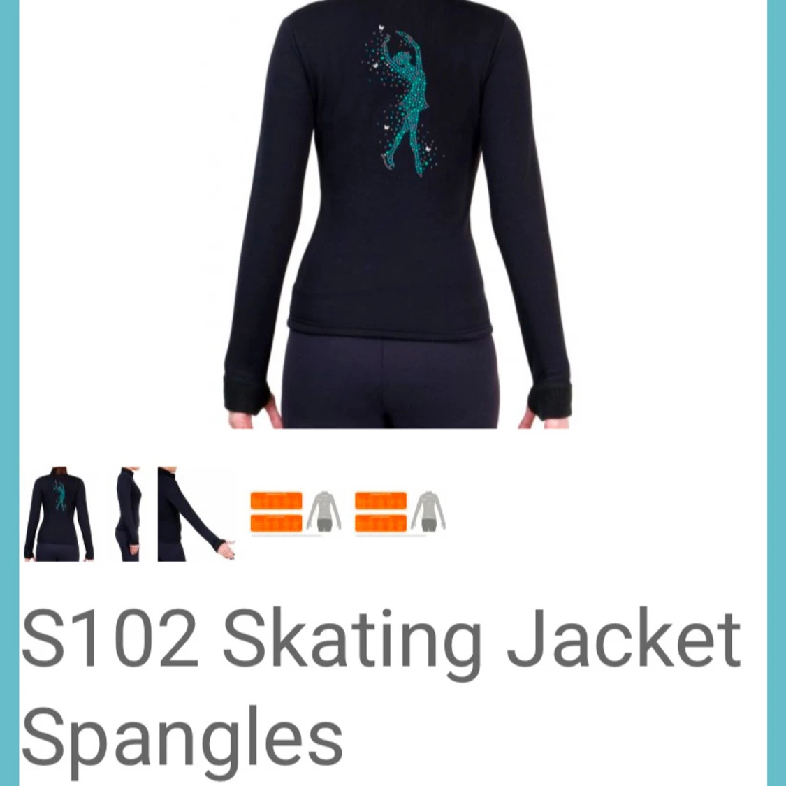 Svart skridskojacka med paljetter - 3