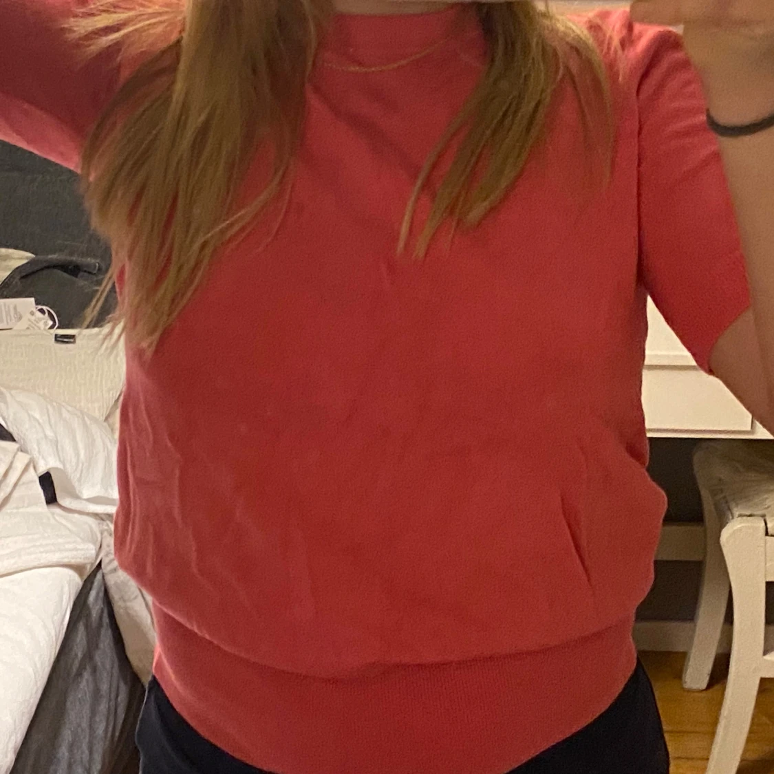 Rosa kortärmad tröja