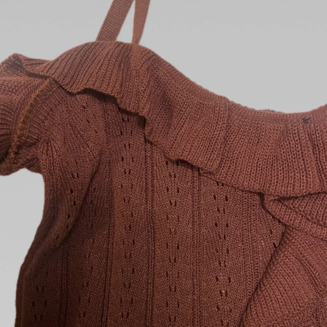 Brun stickad topp - 91