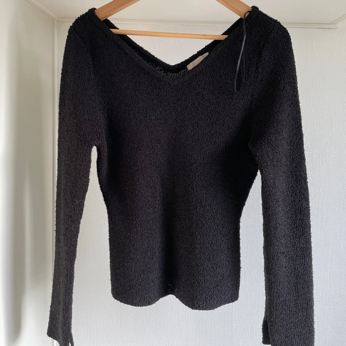 Svart stickad tröja L - 91