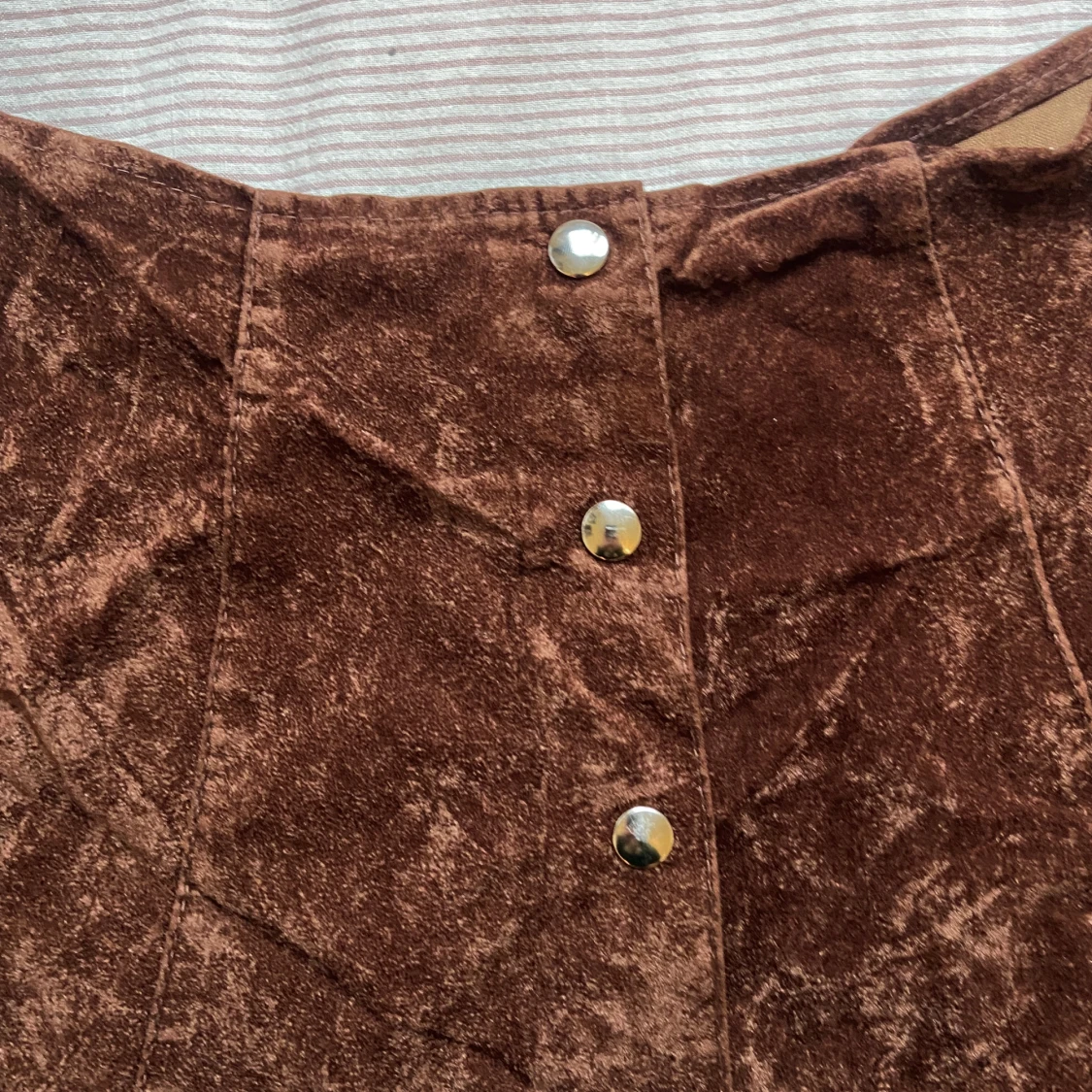 Vintage mocka kjol - 90