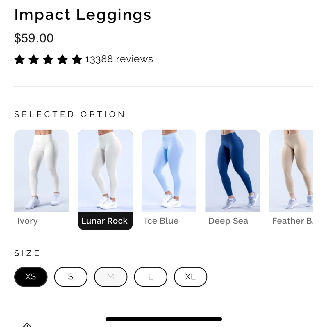 Ivory Impact Leggings - 90