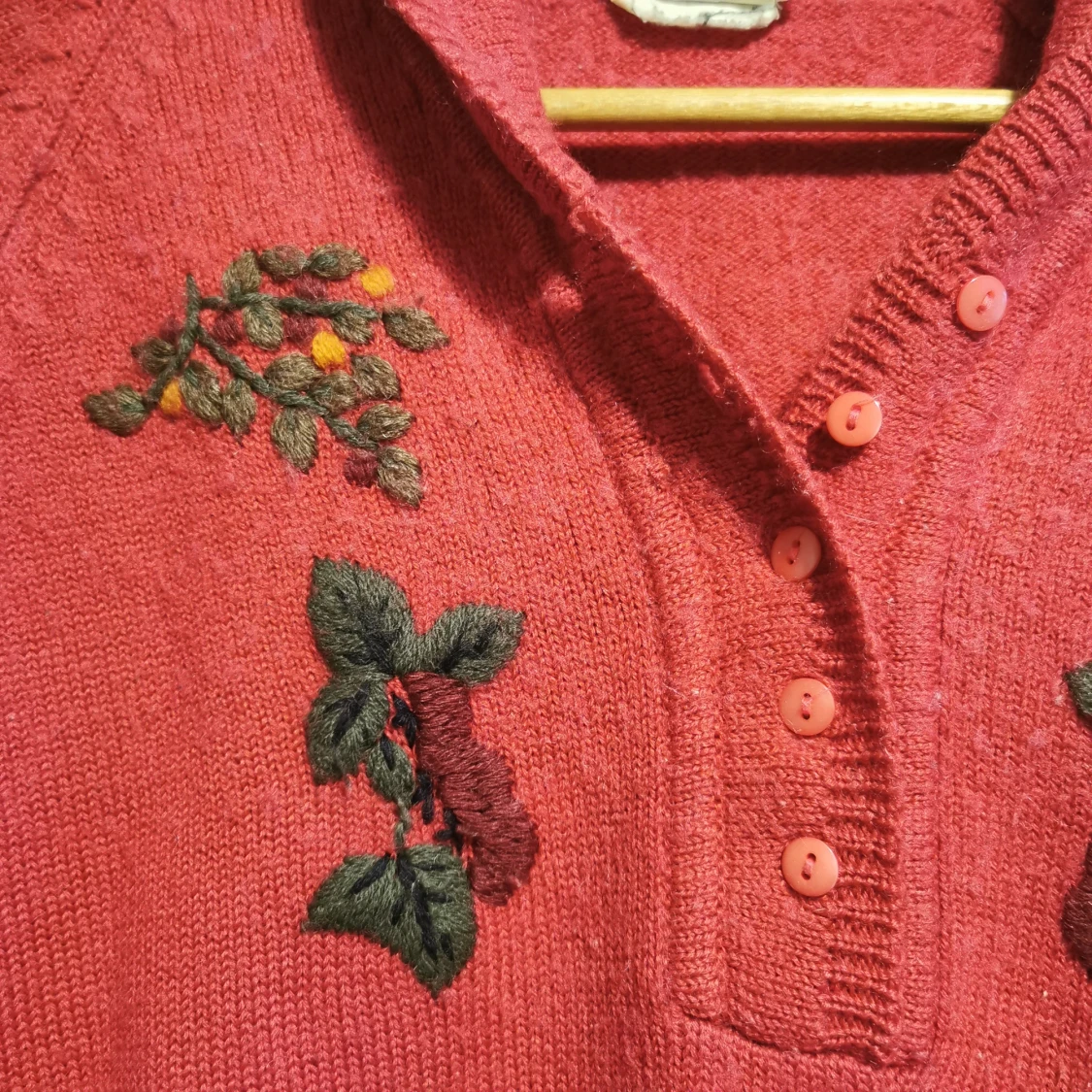 (XS/S) Cerisrosa tröja med broderi från Part Two - 1