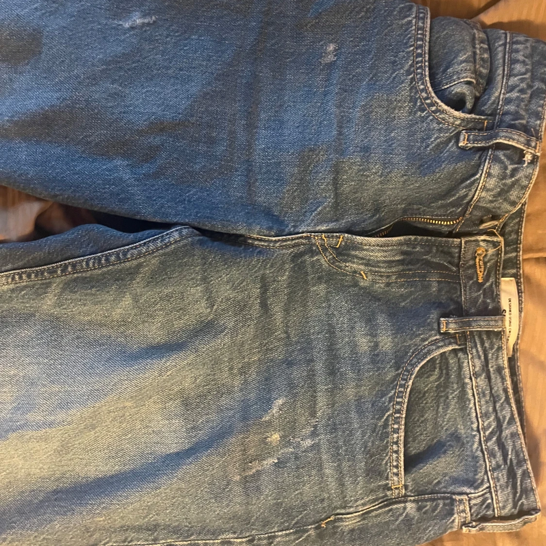 Blå raka jeans  - 4