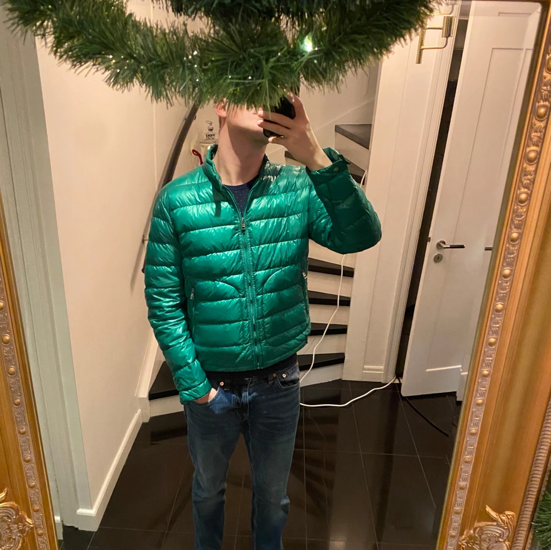 Grön pufferjacka från Moncler