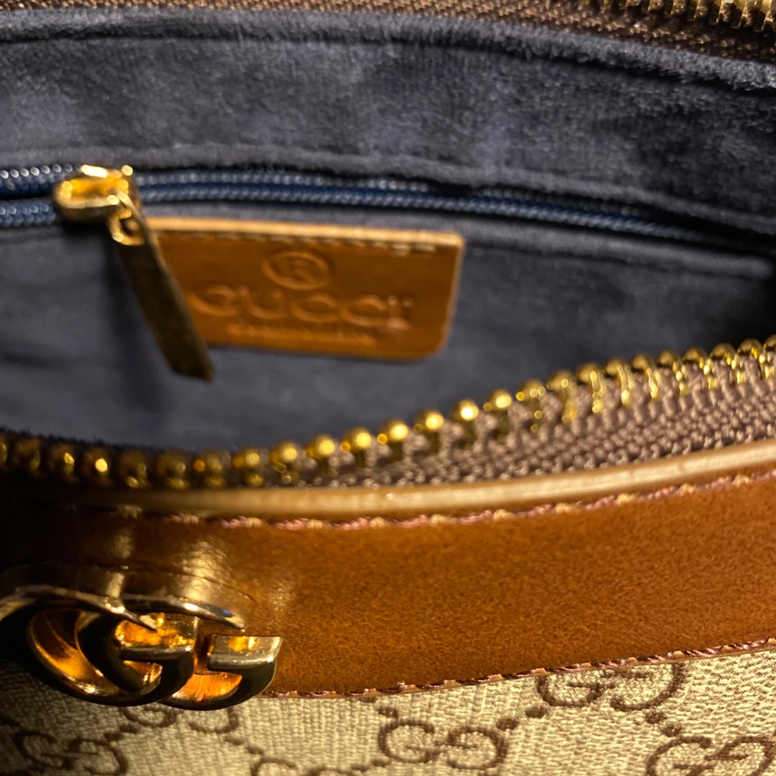 Beige och brun axelväska  - 92