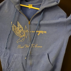 Rhinestone hoodie - Rhinestone zip hoodie i medium