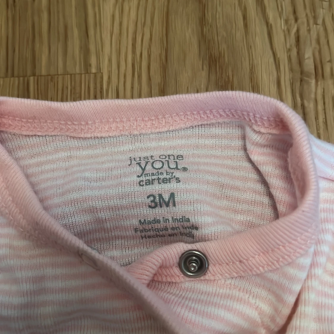 Rosa randig babytröja från Just One You - 91