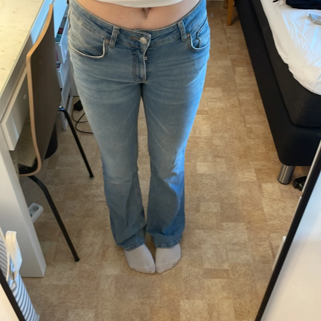 Bootcut mid waist jeans