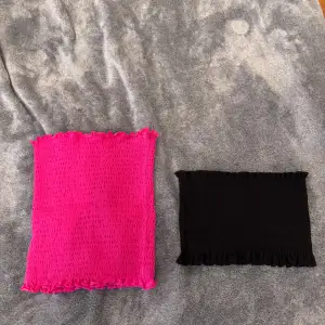 Två tube tops! En rosa och en svart! Båda är I storlek S, men jag har klippt bort lappen ur den rosa. 100kr för båda, 40kr st