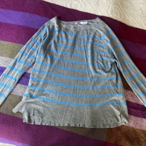 Blå randig tröja  - Tröja från zara, har två små hål men syns inte så mycket när man har på den 