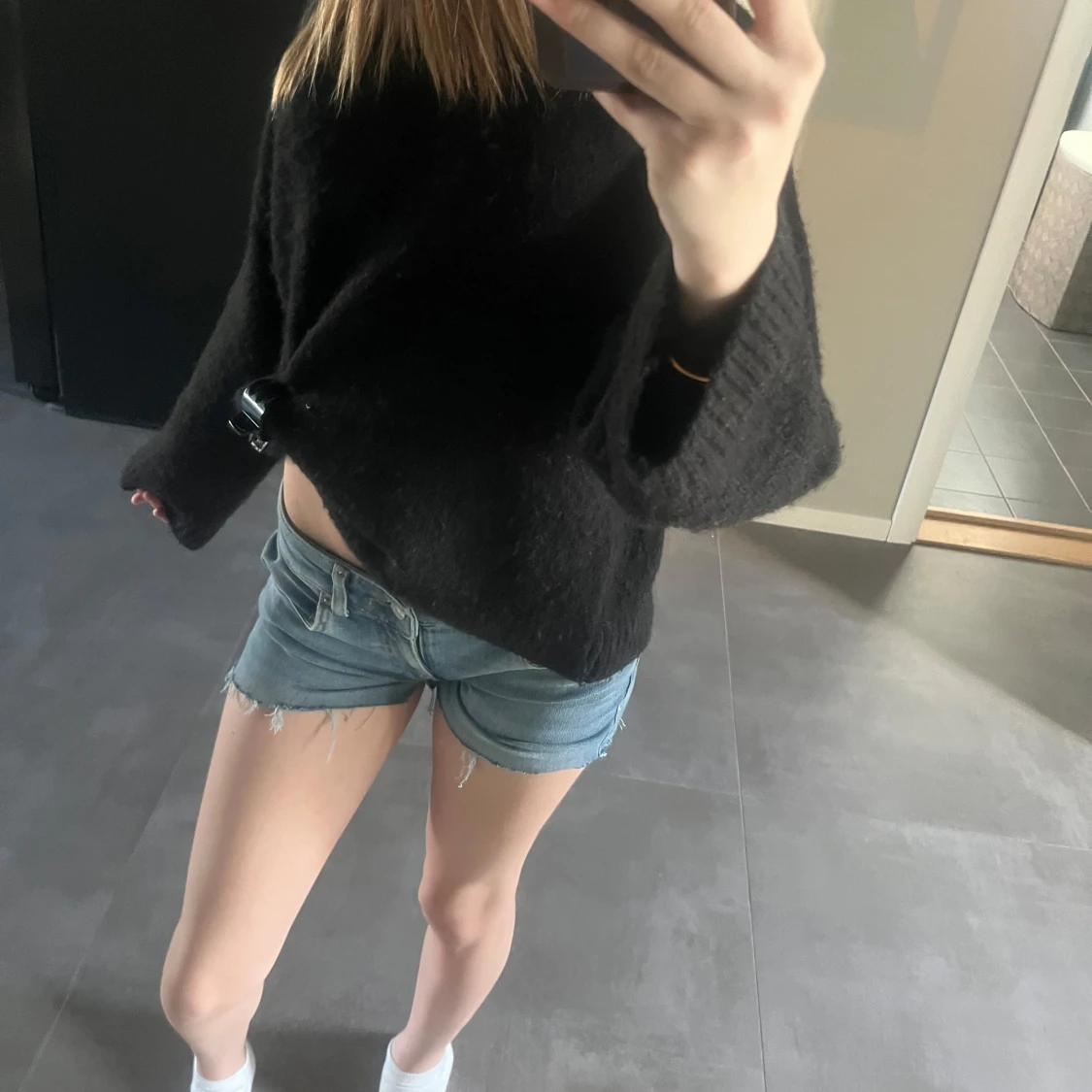 Blå jeansshorts