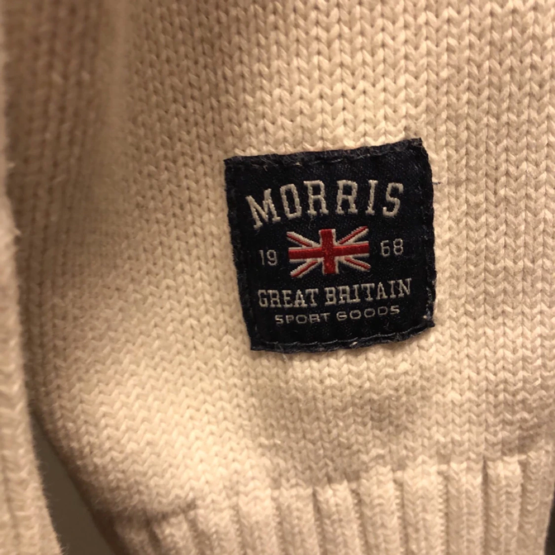 Vit stickad tröja från Morris - 3