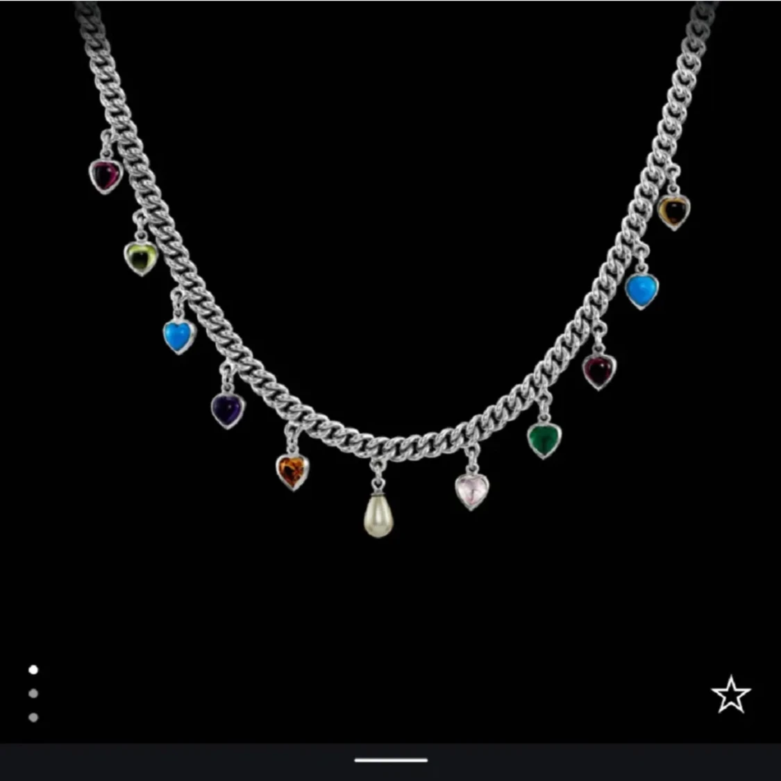 Maria Nilsdotter - Multi love necklace-Silverhalsband med hjärtan