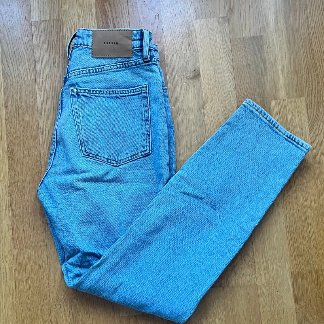 Blå mom jeans