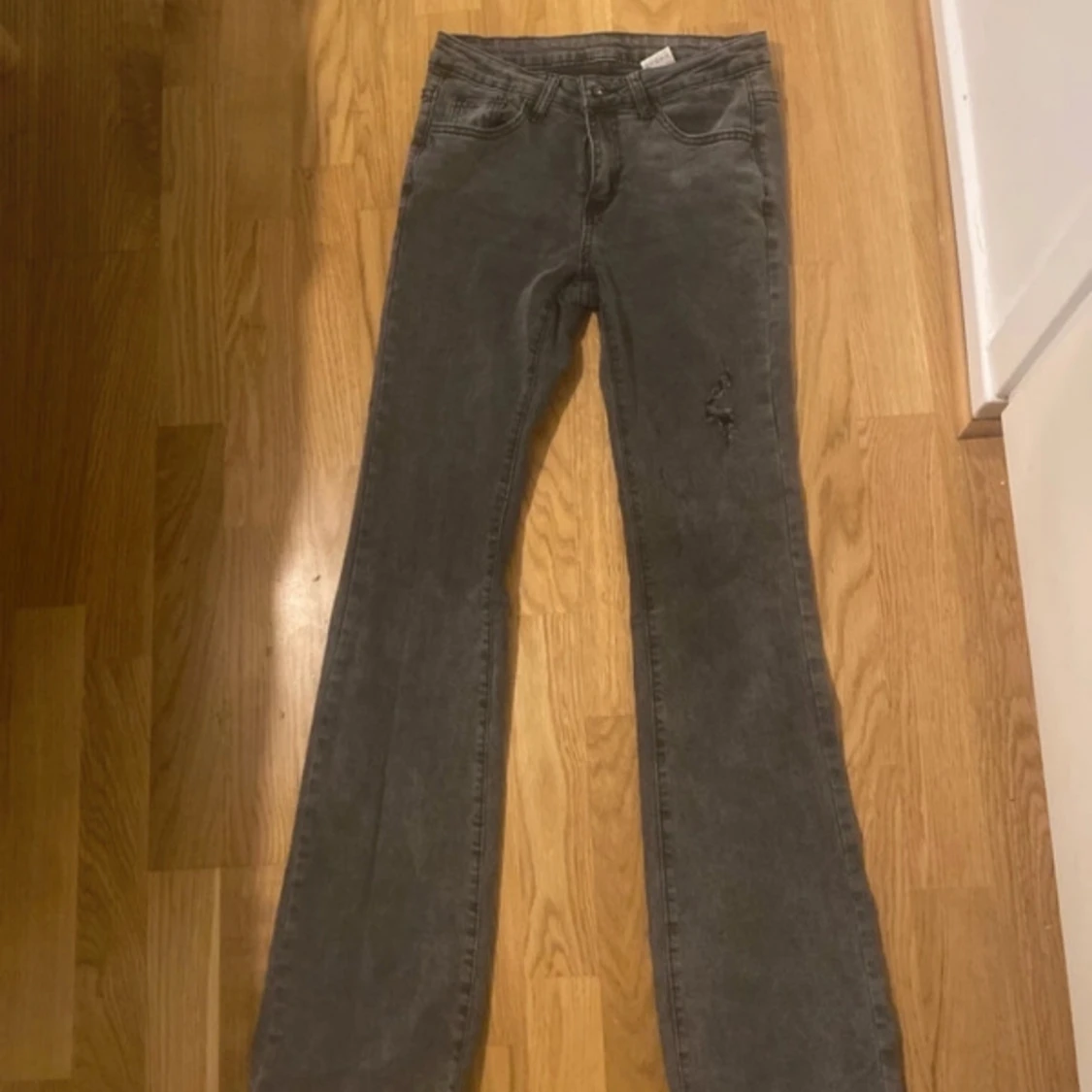 Low waist gråa jeans - 1