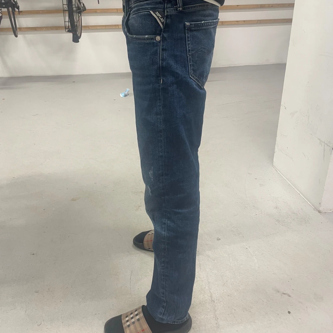 Mörkblå replay byxor - 2