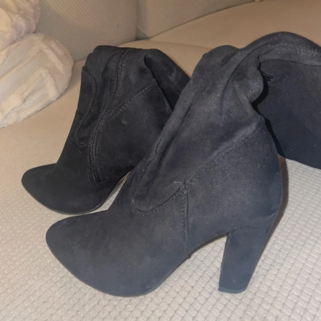 Svarta overknee boots med klack - 2